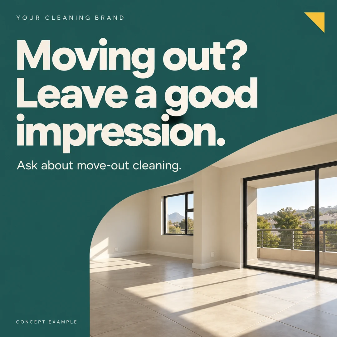 Fictional move-out cleaning service design